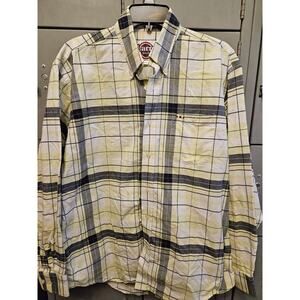 Larro men's long sleeve cotton button down shirt Size Large